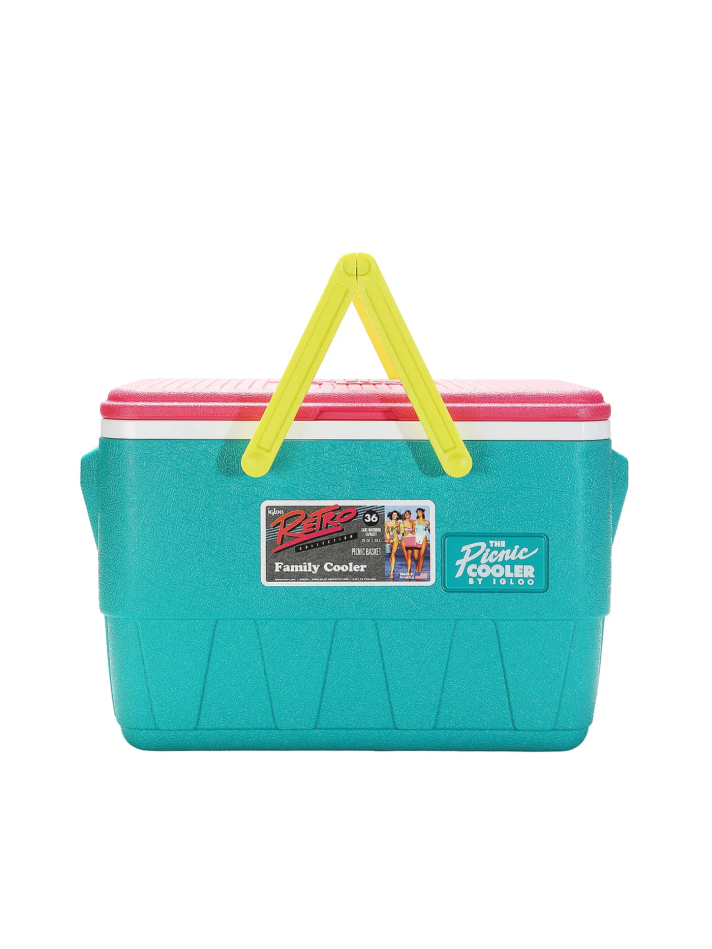 IGLOO | Retro-Picknickkorb 25-Quart-Kühlbox | 